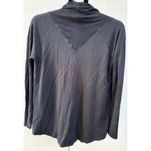 Athleta Black Open Front Cardigan Womens Small Modal Blend Lightweight Layer